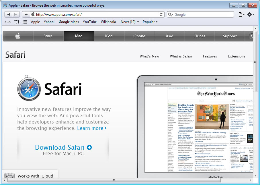 Safari browser apple